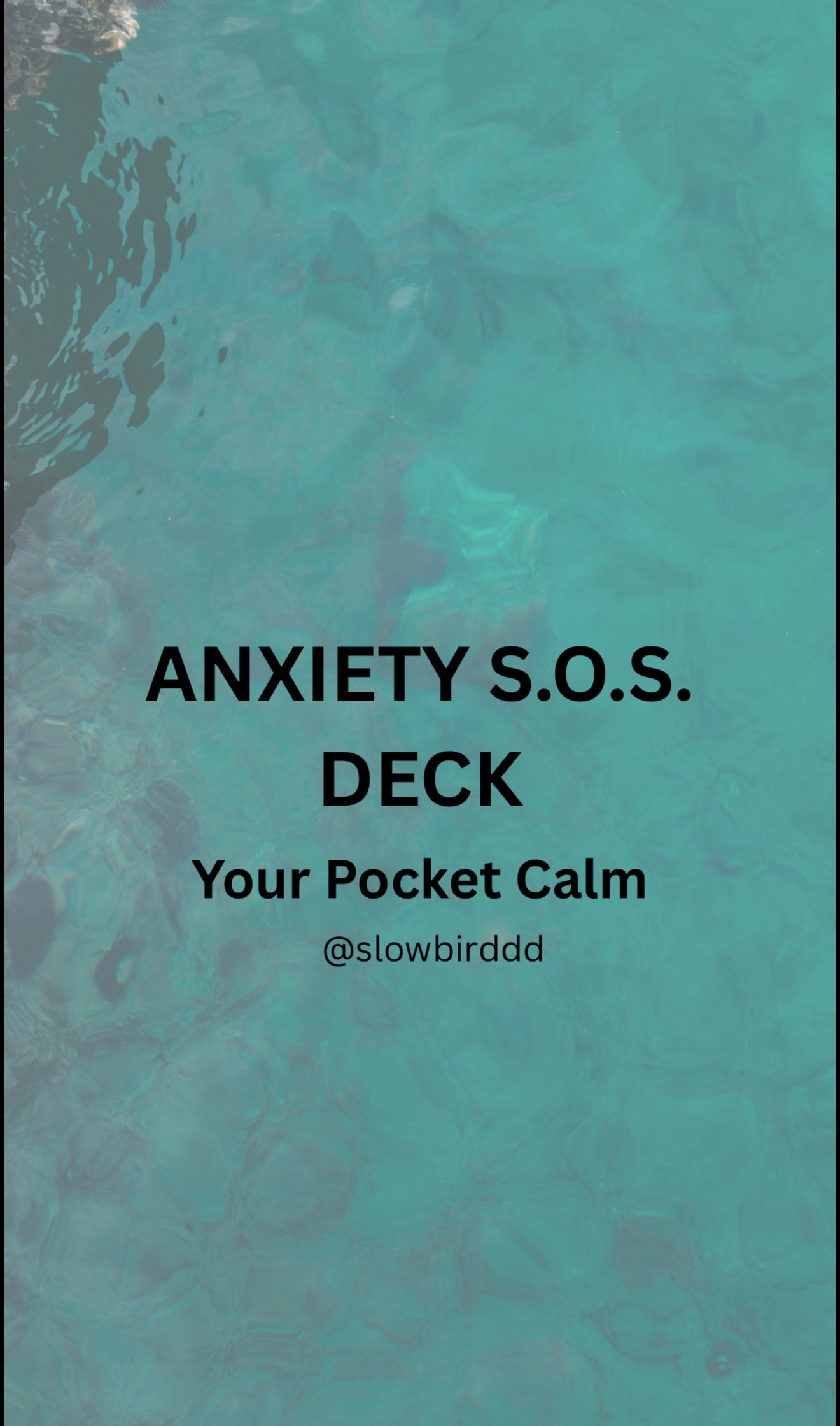 Anxiety SOS Deck | 40 Digital Calm & Grounding Cards for Stress Relief