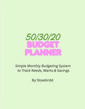 50/30/20 Budget Planner | Monthly Budget Template