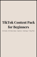 TikTok Content Pack for Beginners (100 Hooks + Ideas + Captions)