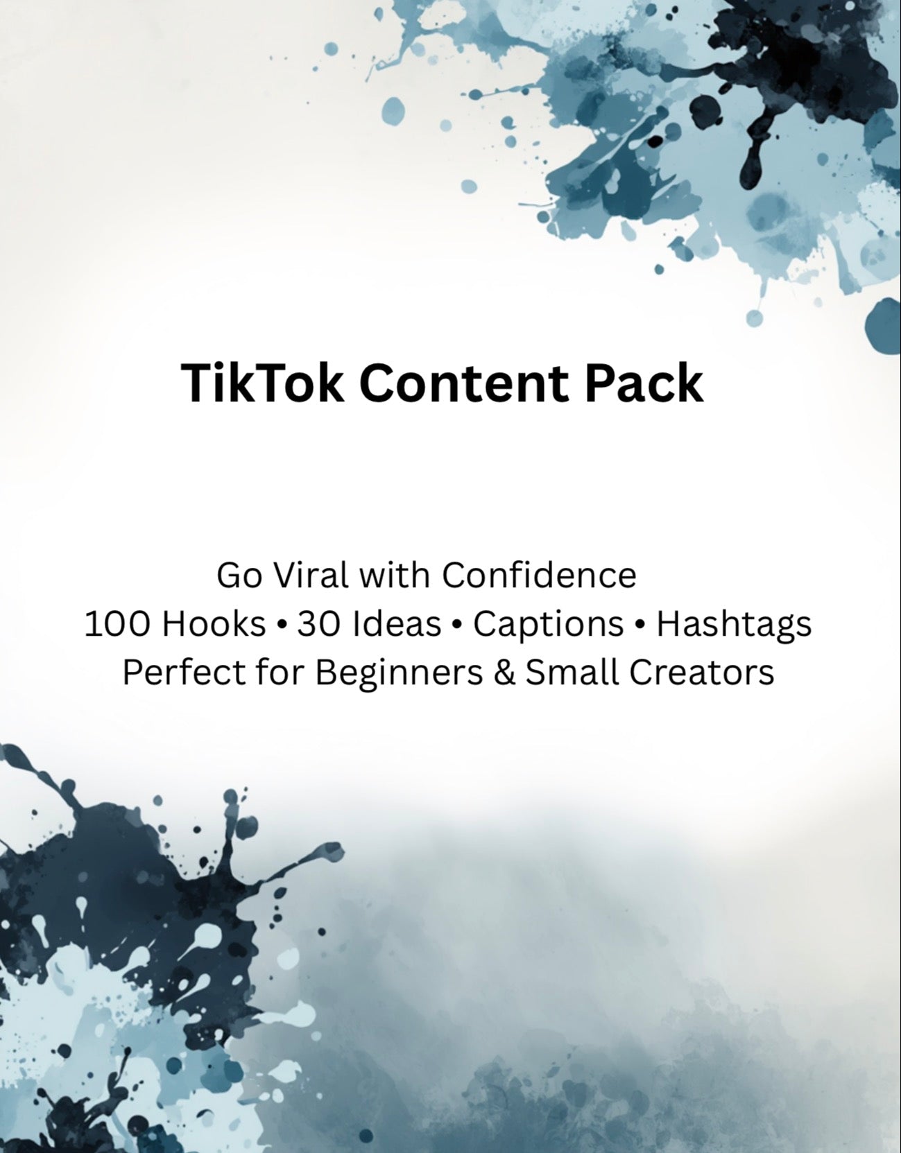 TikTok Content Pack for Beginners (100 Hooks + Ideas + Captions)